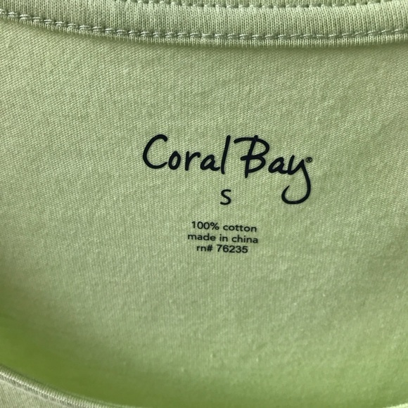 Coral Bay Every Day Tank size S green sleeveless crew neck 100% cotton - Picture 4 of 7